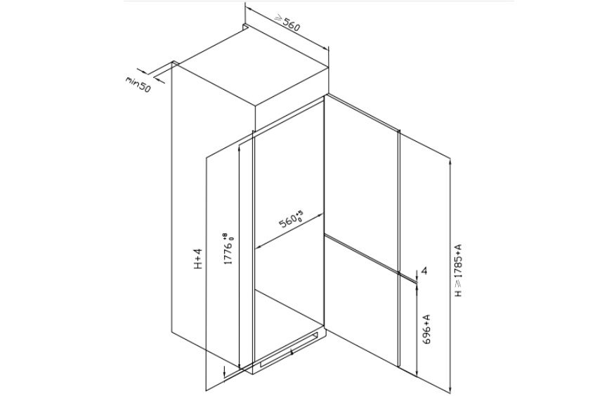 Размеры узких холодильников Размеры встраиваемых холодильников Размеры стандартных холодильников Kuppersberg